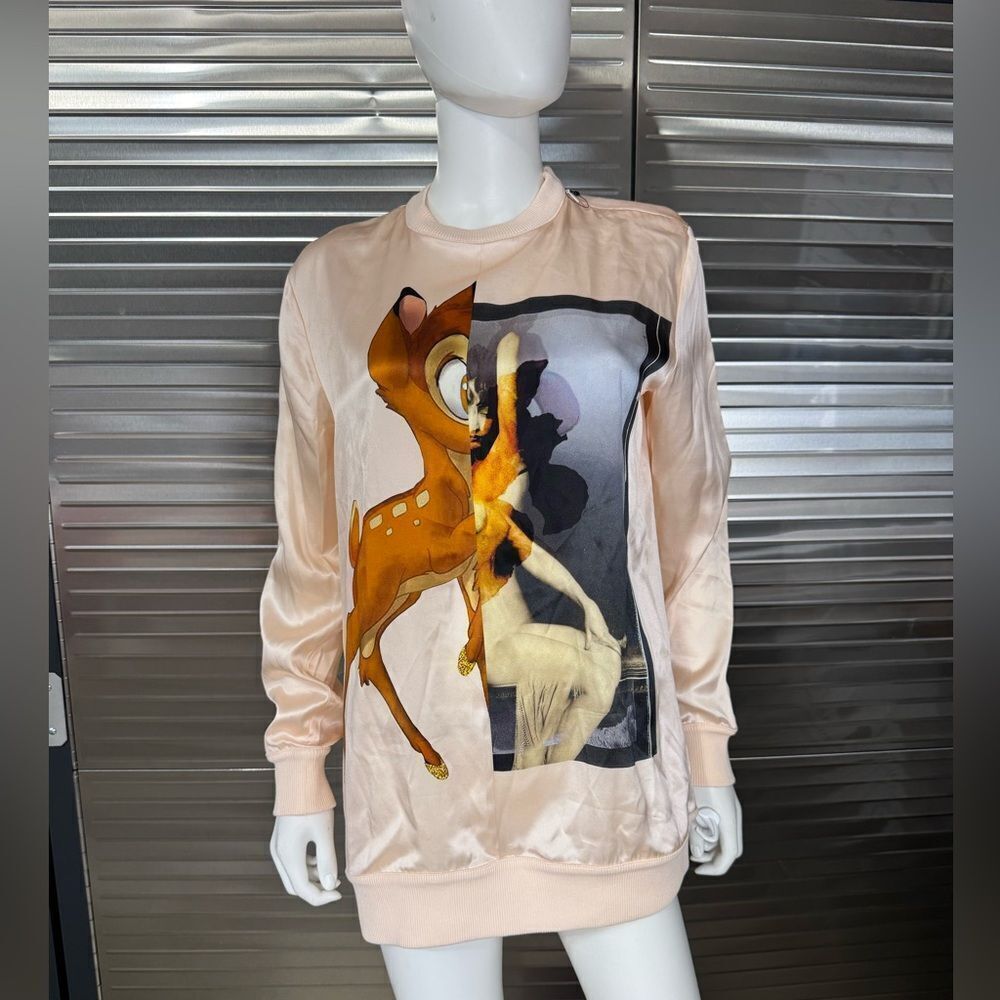 Givenchy Bambi Disney Graphic Silk Lightweight Sweatshirt Pullover